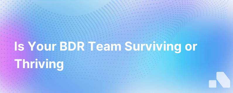 Are Your Bdrs Surviving Or Thriving