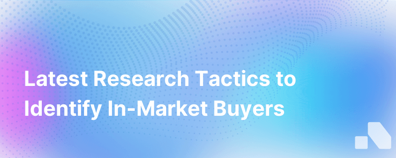 Latest Research How Marketers Identify In Market Buyers